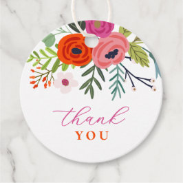 Baby in Bloom Bright Floral Baby shower Bedankjes Labels