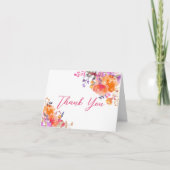 Baby in Bloom Bright Floral Baby shower Bedankkaart (Voorkant)