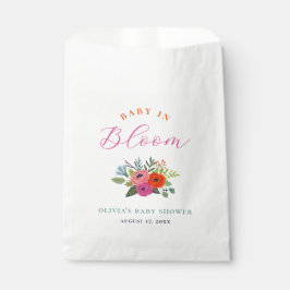 Baby in Bloom Bright Floral Baby shower Bedankzakje