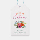 Baby in Bloom Bright Floral Baby shower Favoriet Cadeaulabel (Voorkant)