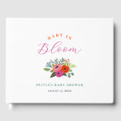 Baby in Bloom Bright Floral Baby shower Gastenboek (Voorkant)