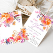 Baby in Bloom Bright Floral Baby shower Kaart