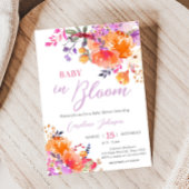Baby in Bloom Bright Floral Baby shower Kaart