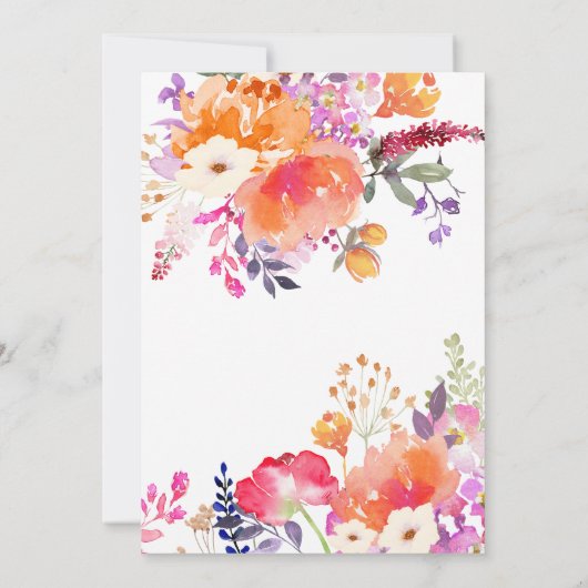 Baby in Bloom Bright Floral Baby shower Kaart (Achterkant)