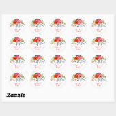 Baby in Bloom Bright Floral Baby shower Ronde Sticker (Vel)