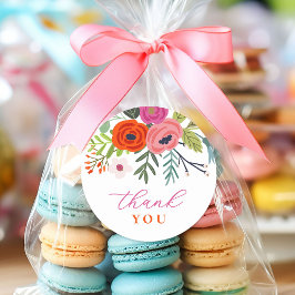 Baby in Bloom Bright Floral Baby shower Ronde Sticker