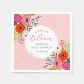 Baby in Bloom Bright Floral Baby shower Servet (Voorkant)