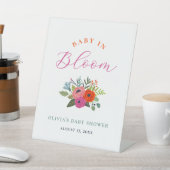 Baby in Bloom Bright Floral Baby shower Welkom Reclamebord Met Voetstuk (Insitu)