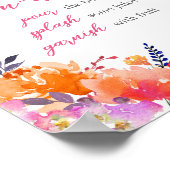 Baby in Bloom Bright Floral Mom Osa Bar Poster (Hoek)