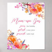 Baby in Bloom Bright Floral Mom Osa Bar Poster (Voorkant)