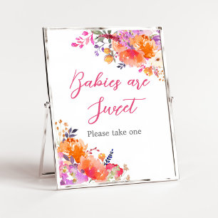 Baby in Bloom Bright Florals Baby's zijn zoet Poster