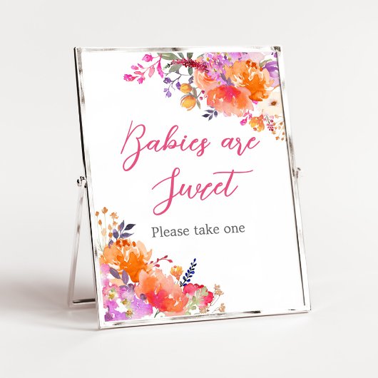 Baby in Bloom Bright Florals Baby's zijn zoet Poster