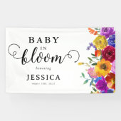 Baby in Bloom Bright & vet Baby shower Spandoek (Horizontaal)