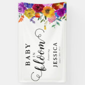 Baby in Bloom Bright & vet Baby shower Spandoek (Verticaal)