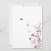Baby in Bloom Butterflies Wildflowers Baby shower Kaart (Achterkant)