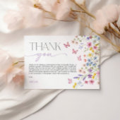 Baby in Bloom Butterfly Baby Shower Bedankkaart