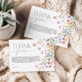 Baby in Bloom Butterfly Baby Shower Bedankkaart