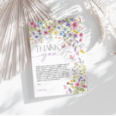 Baby in Bloom Butterfly Baby Shower Bedankkaart