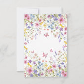 Baby in Bloom Butterfly Baby Shower Bedankkaart (Achterkant)