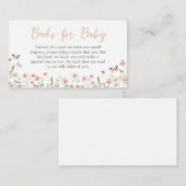Baby in Bloom Butterfly Baby shower Boeken voor Ba Informatiekaartje (Voorkant / Achterkant)