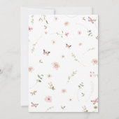 Baby in Bloom Butterfly Baby shower Kaart (Achterkant)