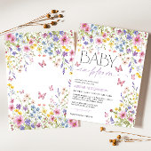 Baby in Bloom Butterfly Baby Shower Kaart