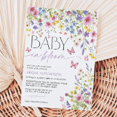 Baby in Bloom Butterfly Baby Shower Kaart