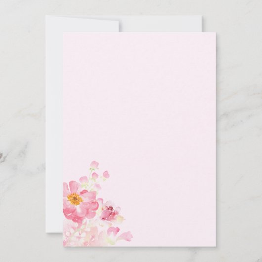 Baby in Bloom Butterfly Baby shower Uitnodiging (Achterkant)