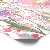 Baby in Bloom Butterfly Baby shower welkomstbord Poster (Hoek)