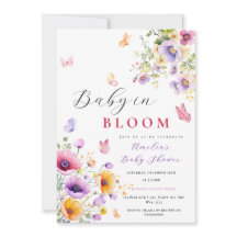 Baby in Bloom Butterfly Baby shower Wildflower