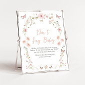 Baby in Bloom Butterfly Baby shower Zeg geen Baby Poster