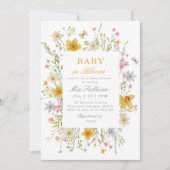 Baby in Bloom Butterfly bloemenfoto baby shower Kaart (Voorkant)