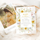 Baby in Bloom Butterfly bloemenfoto baby shower Kaart