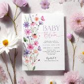 Baby in Bloom Butterfly Wildflower Baby shower Kaart