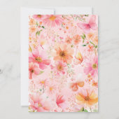 Baby in Bloom Butterfly Wildflower Baby shower Kaart (Achterkant)