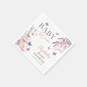 Baby in Bloom Butterfly Wildflowers Baby shower Servet (Hoek)