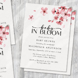 Baby in Bloom Cherry Blossom Baby shower Kaart