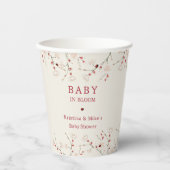 Baby in Bloom Cherry Blossom Baby shower Papieren Bekers (Voorkant)