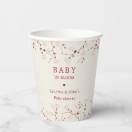 Baby in Bloom Cherry Blossom Baby shower Papieren Bekers
