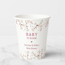 Baby in Bloom Cherry Blossom Baby shower Papieren Bekers