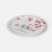 Baby in Bloom Cherry Blossom Baby shower Papieren Bordje (Gekanteld)