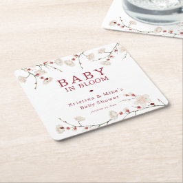 Baby in Bloom Cherry Blossom Kartonnen Onderzetters