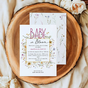 Baby in Bloom Chic Floral Baby shower Kaart