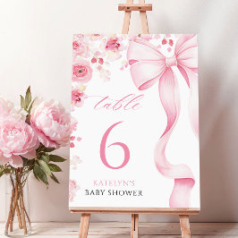 Baby in Bloom Coquette Table Numbers Kaart