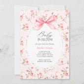Baby in Bloom Coquette Waterverf Baby shower Kaart (Voorkant)