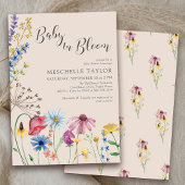 Baby in Bloom Country Wildflower Baby shower Kaart