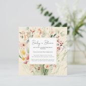 Baby in Bloom Couples Wildflower Baby shower Kaart (Staand voorkant)