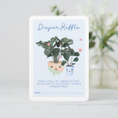 Baby in Bloom Cute Potlood Planten Diaper Raffle Informatiekaartje (Staand voorkant)