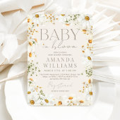 Baby in Bloom Daisy Baby shower Kaart
