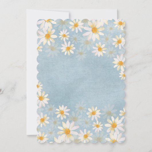 Baby in Bloom Daisy Baby shower Uitnodiging (Achterkant)